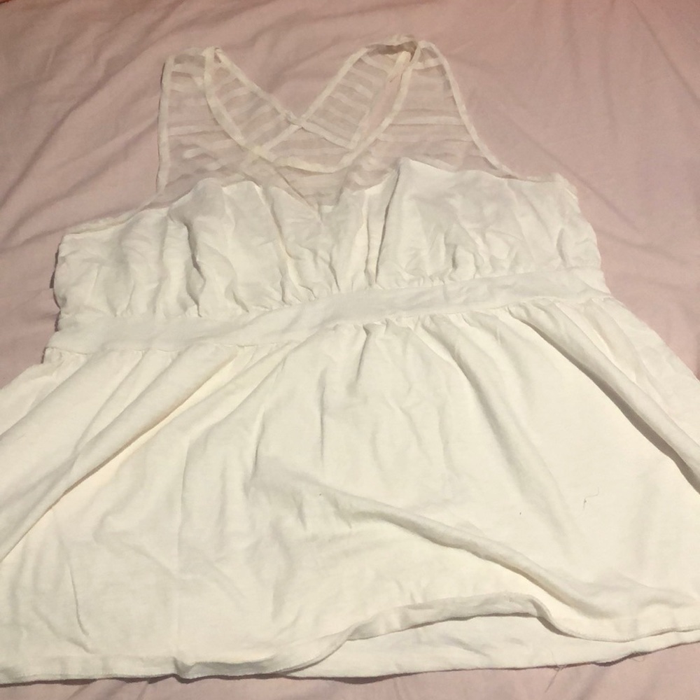 🔥🔥Ivory Racerback Lounge Top - Picture 5 of 6